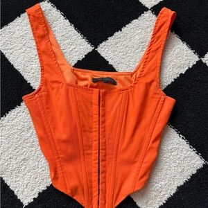 Vibrant Orange Corset Top